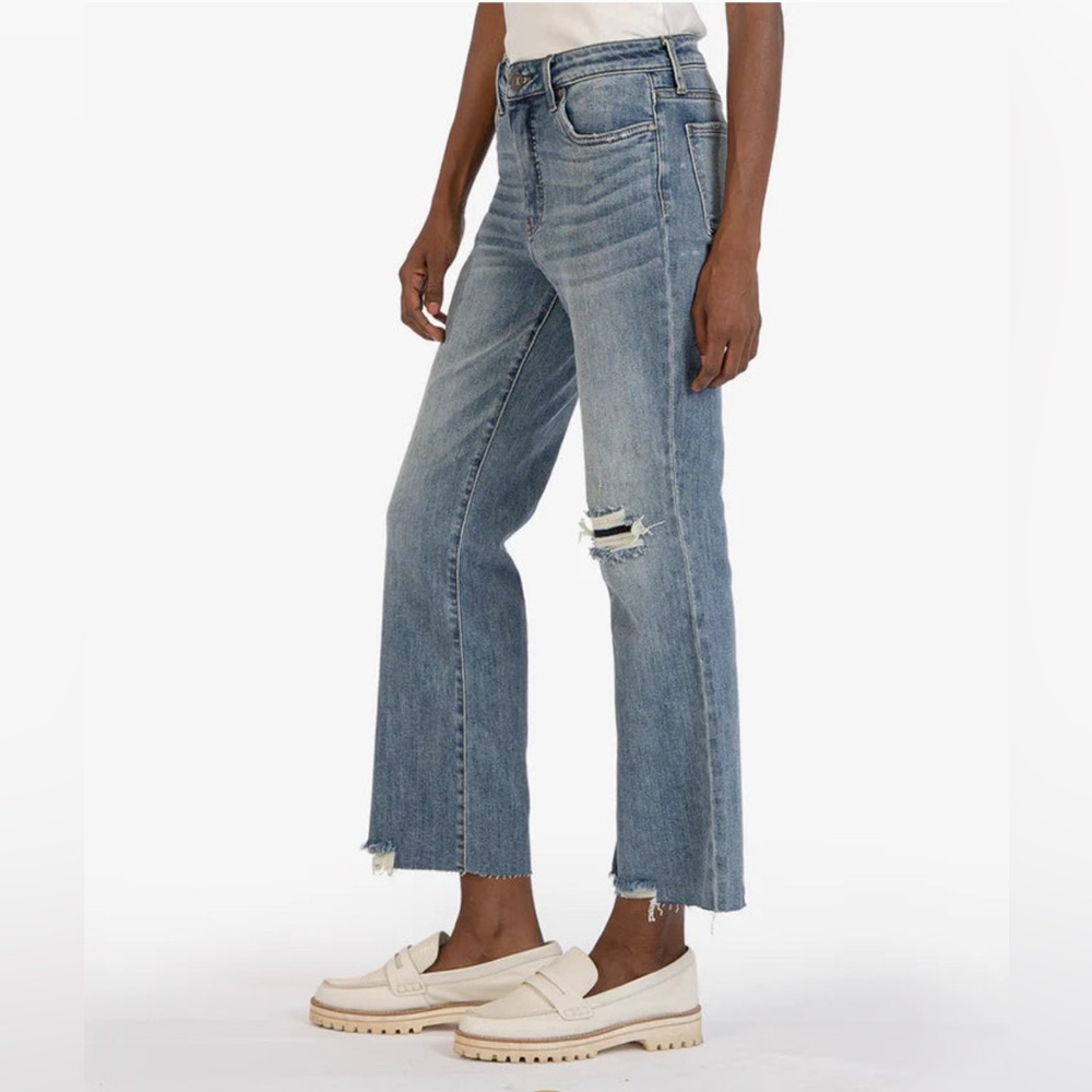 Kut From The Kloth Kelsey Fab Ab Ankle Flare High Rise Jean - Picture 2 of 12